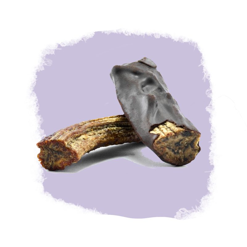 Banana passa coberta com 70% cacau — Frutas Cobertas Selecto Cacau