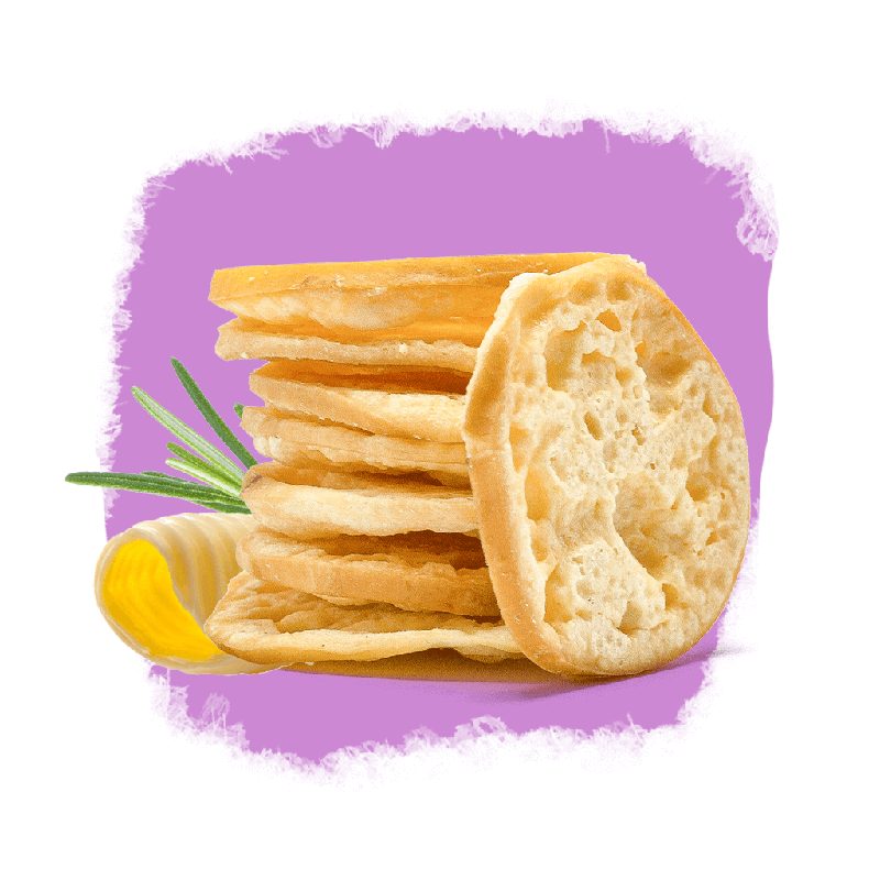 Manteiga e alecrim — Snacks de Provolone Selecto Cacau